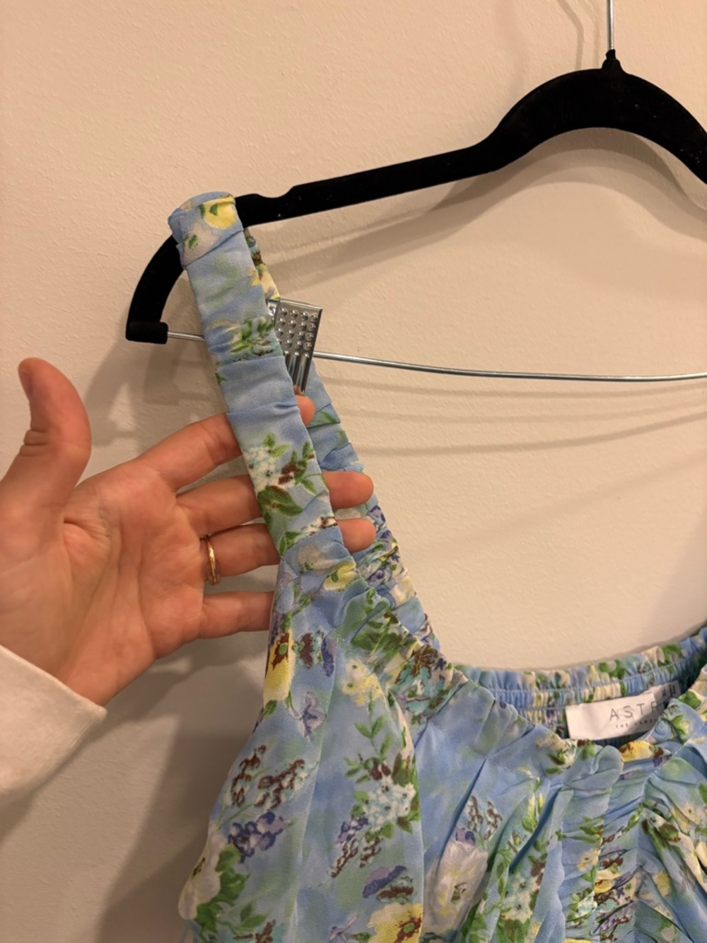 ASTR Light Blue Floral Sleeveless Maxi Dress xl - Picture 10 of 16